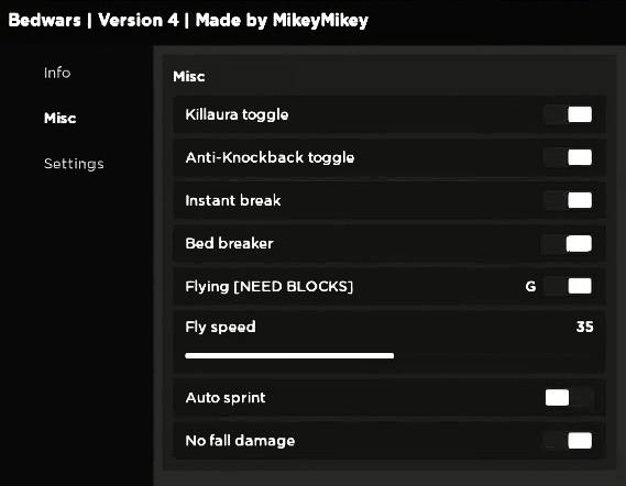 Screenshot of Bed Wars Hack